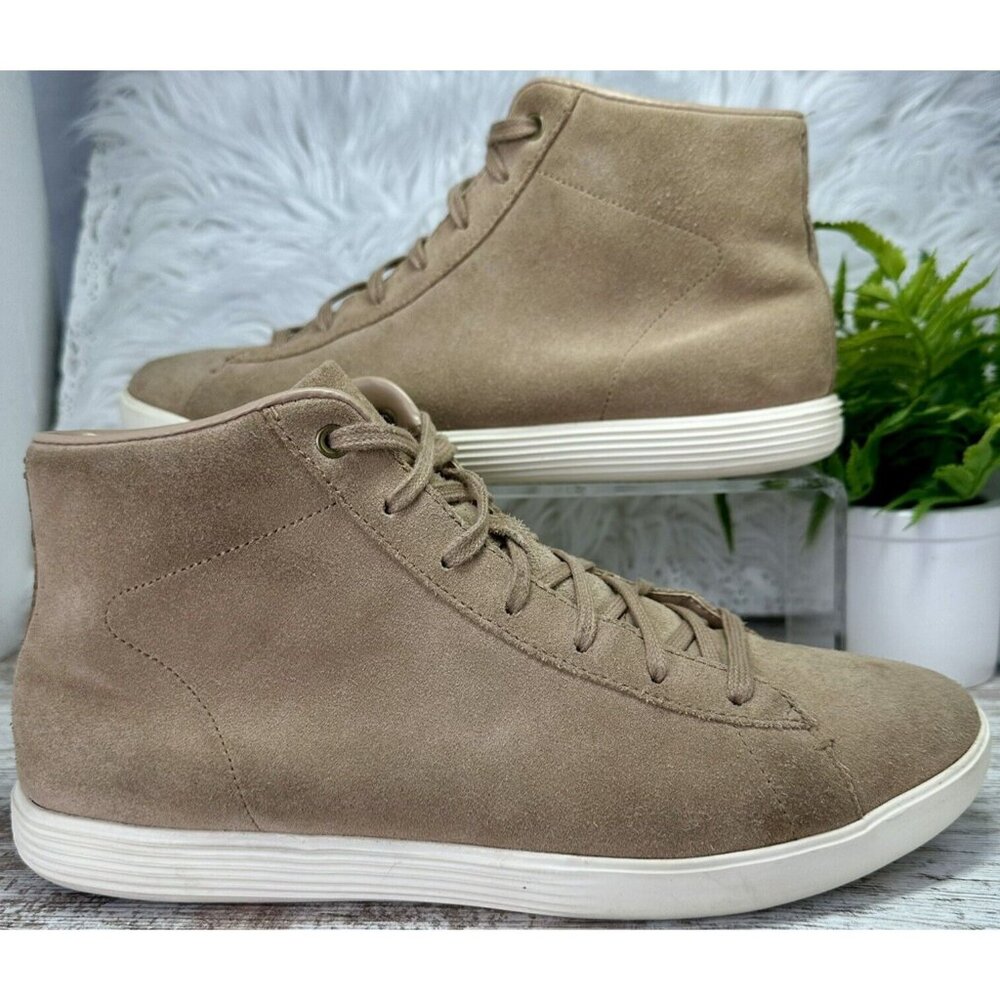 COLE HAAN Grand Crosscourt High Top Sneakers Women’s Size 11B Tan‎ Camel Suede